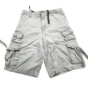 Arizona Jean Co Cargo Shorts Boy 18 Husky Beige Utility Pockets